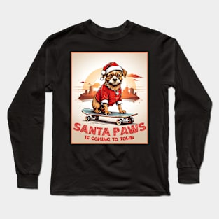 Santa Paws Is Coming To Town Long Sleeve T-Shirt